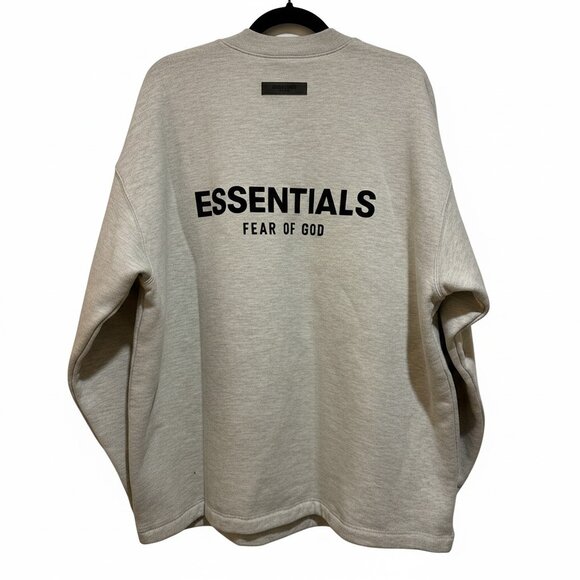 FEAR OF GOD Essentials Relaxed Crewneck - Light Oatmeal Spring 2022 - Picture 6 of 7